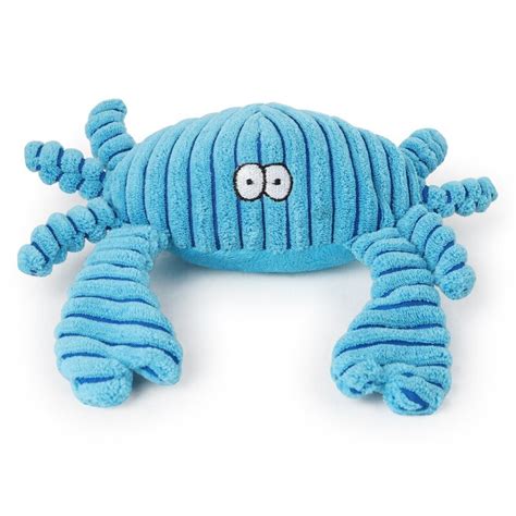 Plush Interactive Dog Toys Pet Nautical 8 Inch Crab Dog Chew Toy With