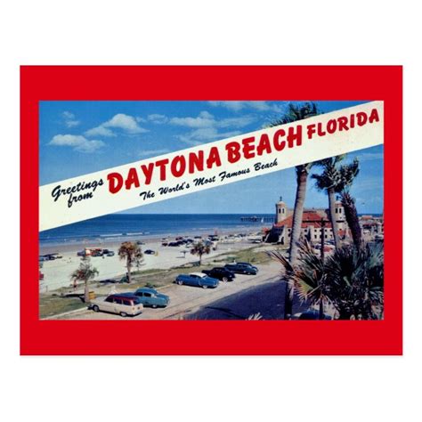 Greetings From Daytona Beach Florida Vintage Postcard Zazzle Com
