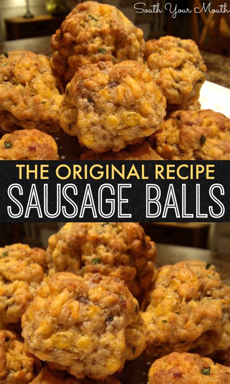 The Original Recipe For Sausage Balls Using Bisquick Cheddar Cheese