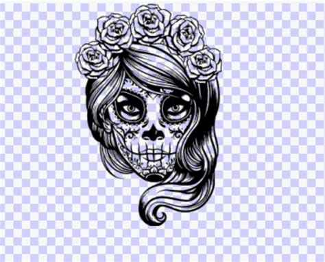 Woman Sugar Skull Svg Png Download Cut File Svg Sugar Skull Etsy