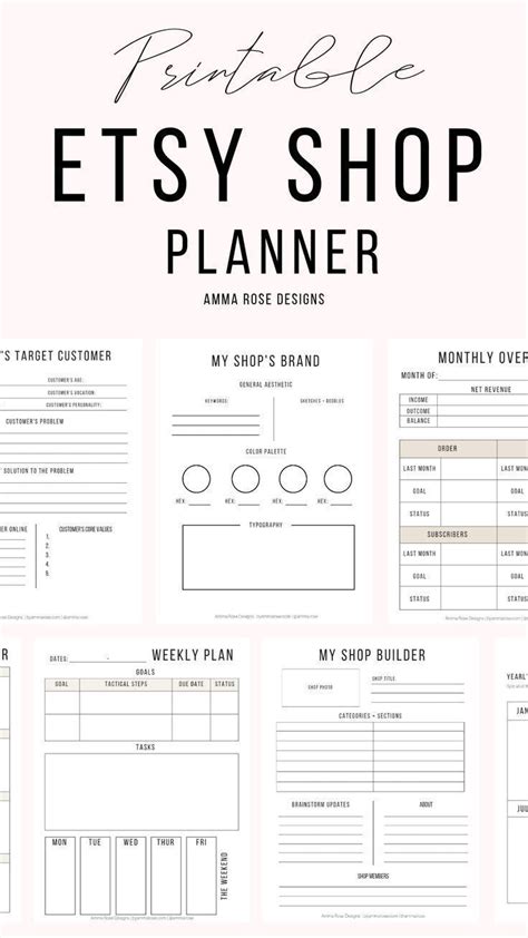 Etsy Business Plan Template Free Printable Word Searches