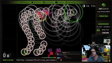 osu happystick knife party centipede at 0 10 speed sped up version 10x speed youtube
