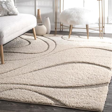 Nuloom 8 X 10 Cream Indoor Abstract Area Rug In The Rugs Department At