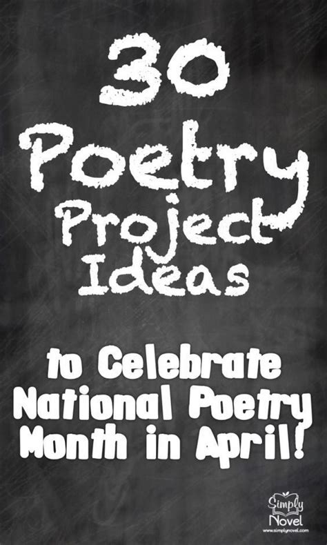 Poetry Project Ideas Poetry Projects Poetry Lessons Poetry Month