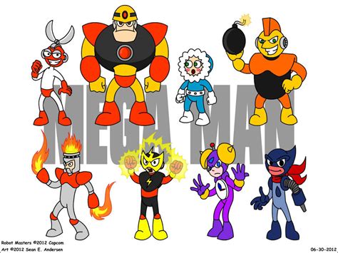 Mega Man 1 Robot Masters By Therealsneakers On Deviantart
