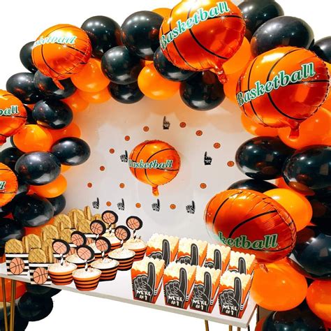 Basketball Party Supplies Kitbasketball Foil Balloonslatex Balloons