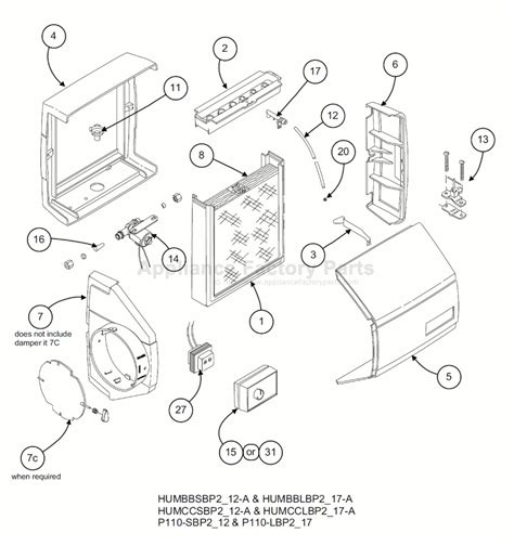 Carrier Humcclfp1218 A Parts Humidifiers