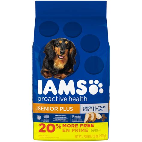 Iams dog foods available at petsworld provides your dogs with all the vital nutrients for maintaining excellent health and wellbeing. Iams ProActive Health Senior Plus Dog Food 6 LB BAG | Shop ...