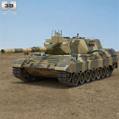 Leopard 1 Tank 3d Model Model