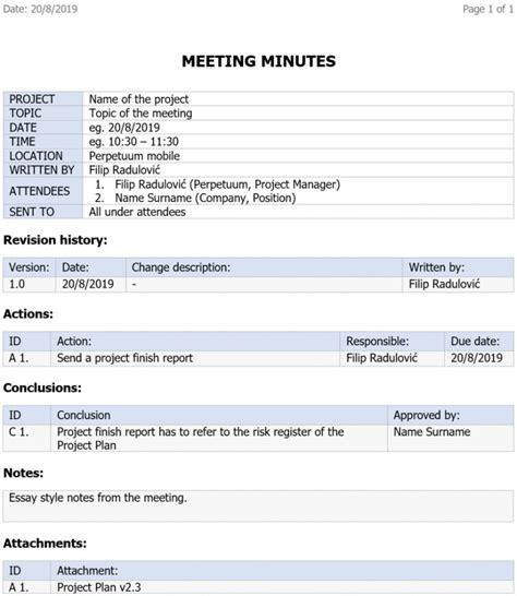 Editable 5 Free Project Meeting Minutes Template Pta Meeting Agenda Riset