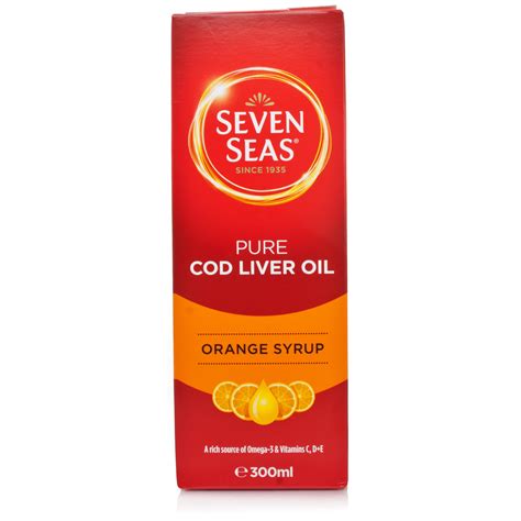 Seven Seas Cod Liver Oil Orange Syrup 300ml Vitamins Chemist Direct