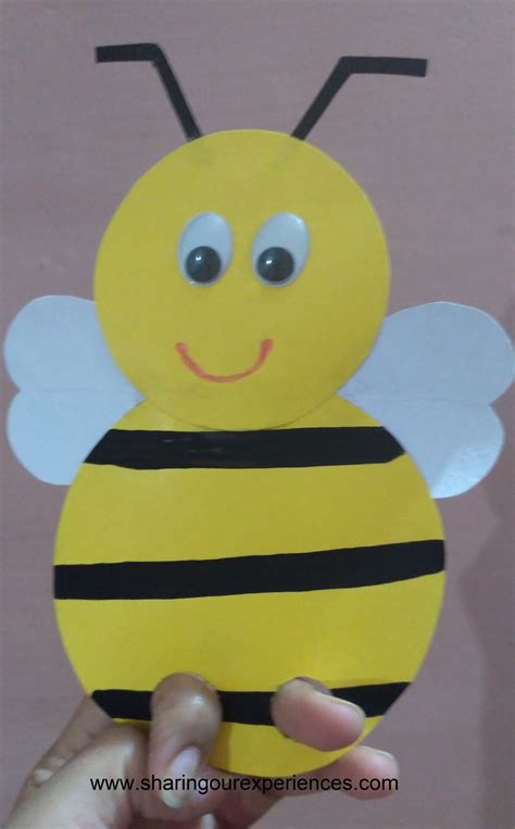 Very Easy Honey Bee Finger Puppet Fun Crafts For Kids Sharing Our