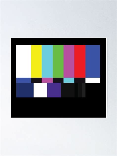 No Signal Smpte Tv Color Bars Test Pattern Poster By Popcultutrenerd