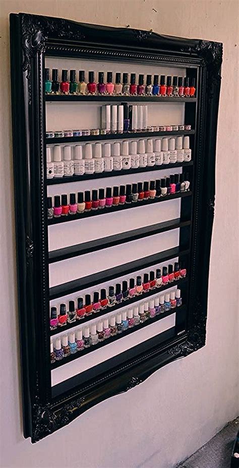 For displaying nail polish or nail powder, we have the right solution for. Large Black Nail Polish Rack storage cabinet