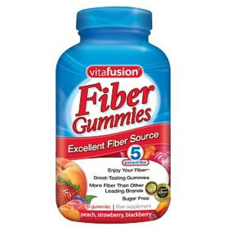 Vitafusion Fiber Gummies Fiber Supplement Peach Strawberry And