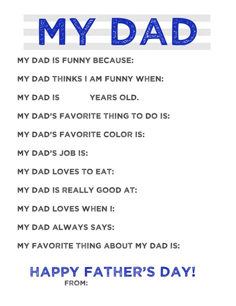 Free Fathers Day Printable Themamasgirls