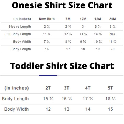 Toddler Shirt Size Chart Lcuisine Lifestyle