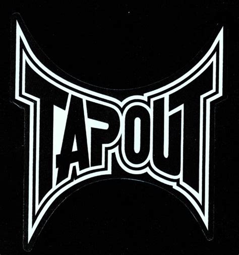Tapout Decal Logo Sticker In White 55
