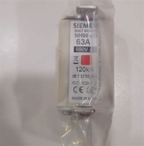 Siemens 63a Din Type Fuse Of 690v Ac Model3na78226rc At Rs 349piece