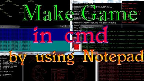 How To Make Own Games In Cmd By Using Notepad Devtool Youtube