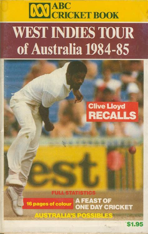 1988/89 australia vs west indies 1st final highlights. WEST INDIES TOUR OF AUSTRALIA 1984-85 CRICKET BROCHURE ...