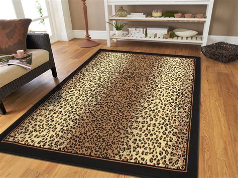 Area Rugs For Living Room Large 8x11 Cheetah Rugs Brown