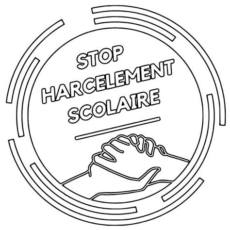 Coloriage Stop au harcèlement scolaire Logo 20