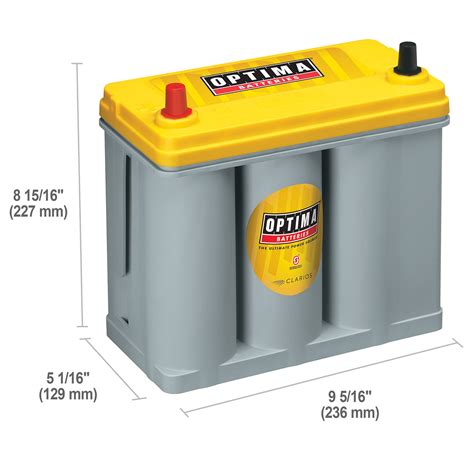 Optima Yellowtop Agm Spiralcell Dual Purpose Battery Group Size