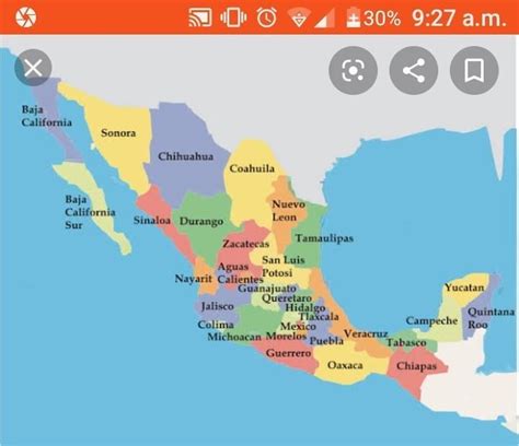 Estados De Mexico Listado Y Mapa Saber Es Practico Images