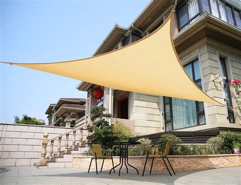 Elegant & sturdy for optimal tension. LyShade 16'5" Square Sun Shade Sail Canopy with Hardware ...