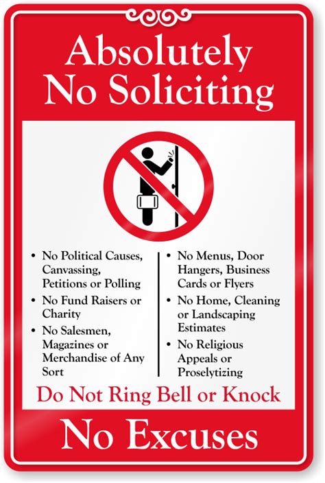 Ridiculous Printable No Soliciting Signs Vargas Blog