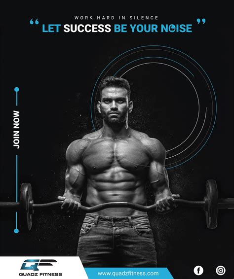 Quadz Fitness Poster Design On Behance Workout Posters Gym Poster