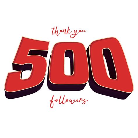 Thank You For 500 Followers Text 24078306 Png