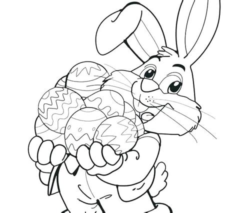 The best free, printable easter coloring pages! Easter Bunny With Eggs Coloring Page at GetColorings.com ...