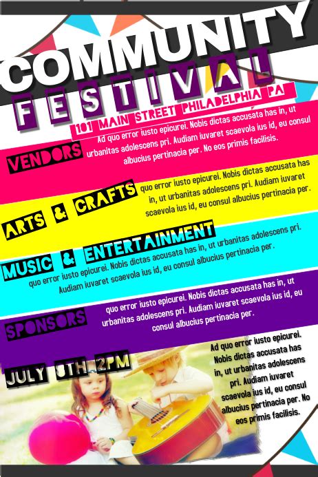 Community Festival Template Postermywall