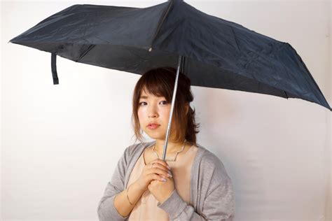 【フリー画像素材】雨が降っていないのに傘をさしている女性 フリー素材のaphoto（アフォト）