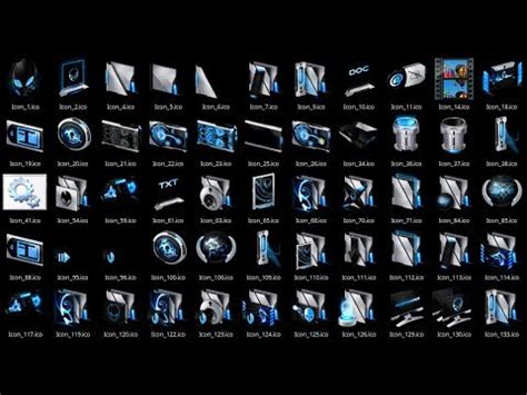 Also, you can download entire icon packs that are dedicated for using with other programs and select from them the.ico files. Windows 10 cusom Icon pack Alienware Invader blue - YouTube