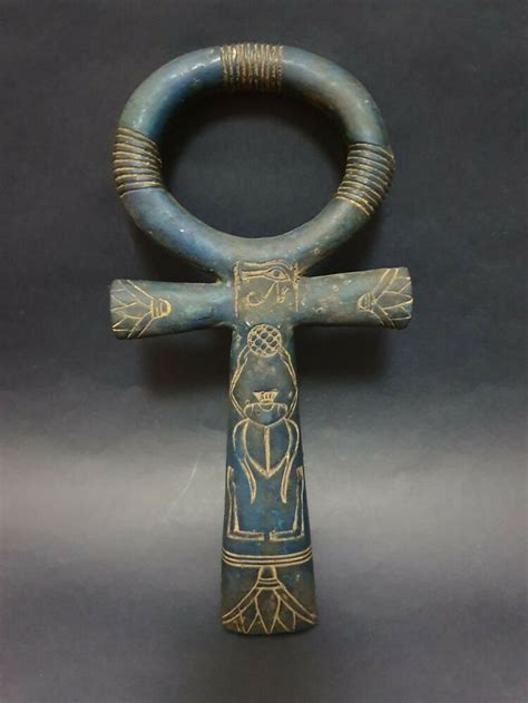 Ancient Egyptian Antiques Rare Art Ankh Key Of Life Horus Eye Amulet