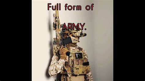 Full Form Of Army Ytshorts Youtube