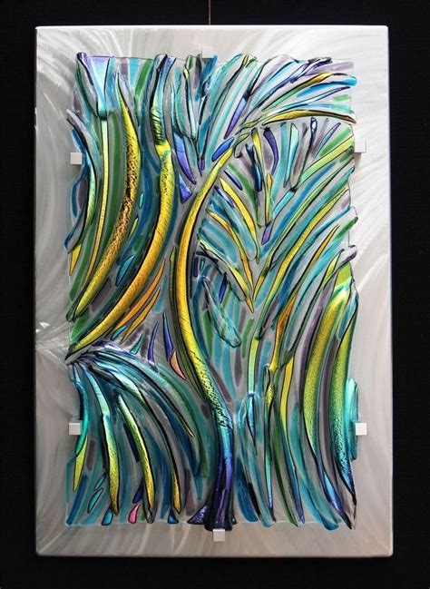 20 Collection Of Abstract Fused Glass Wall Art