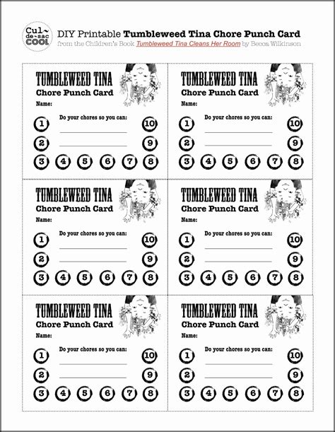 Pdf Free Printable Punch Cards