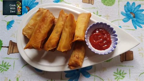 Yummy And Crunchy Veg Cheese Spring Roll Cook With Devi Youtube