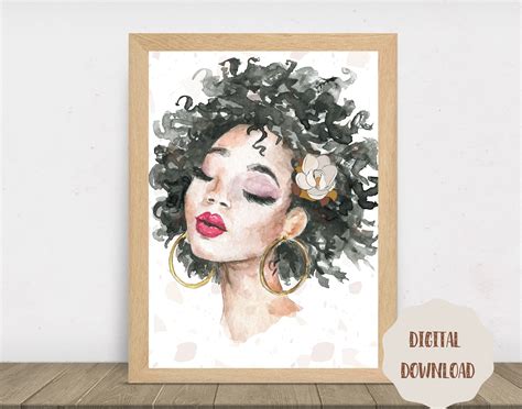 Proud Black Woman Modern Wall Art Digital Download Black Is Etsy