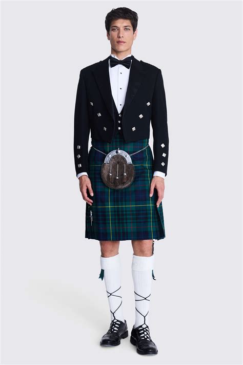 Black Stewart Tartan Prince Charlie Kilt Outfit Ubicaciondepersonas