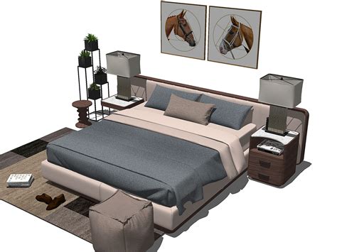 4226 bed sketchup model free download by cuong covua sketchup model neo classic bedroom bed