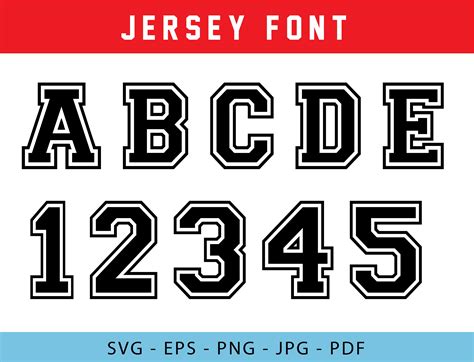 Jersey Letters Svg Jersey Font Svg Jersey Numbers Svg Etsy