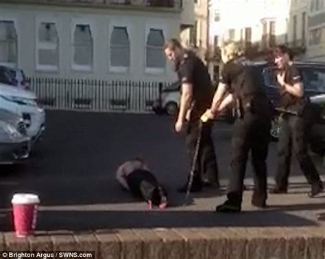 Shocking Moment Unarmed Man Is Tasered By Two Police Officers Then