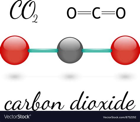 Co2 Molecule Royalty Free Vector Image Vectorstock