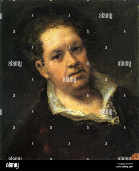Self Portrait At 69 Years By Francisco De Goya Stock Photo Alamy