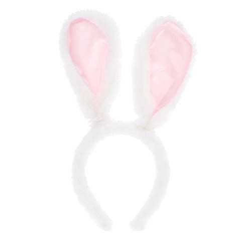 Kids Fuzzy White Bunny Ears Headband Claires Bunny Ears Headband